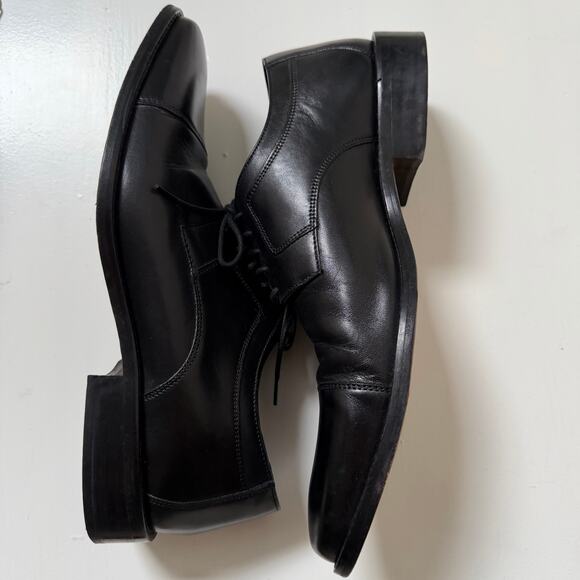 Johnston & Murphy Men’s Black Cap Toe Oxford Dress Shoes Leather Size 11 M main image 7